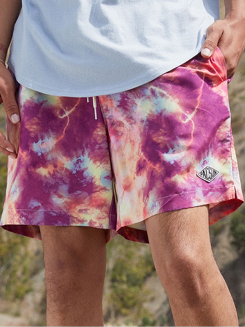 Pacsun Happy Tie Dye Swim Trunks Men’s Medium Swimwear Lined